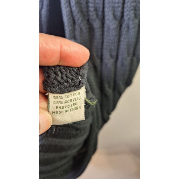 Vtg AFTER THE RAIN Cable Knit Sweater Dress Duster Sz M Button Up Whimsygoth - Picture 4 of 12